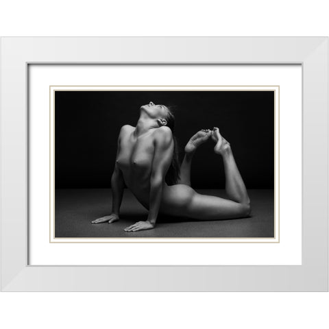 Bodyscape White Modern Wood Framed Art Print with Double Matting by Belovodchenko, Anton
