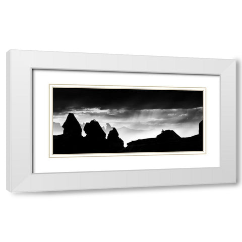 The Thinker White Modern Wood Framed Art Print with Double Matting by Luis Duran, Juan