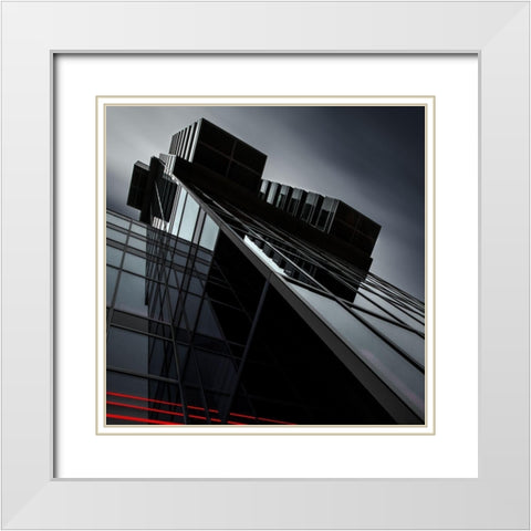 The Sting White Modern Wood Framed Art Print with Double Matting by Claes, Gilbert