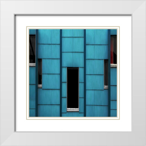 Five-Piece White Modern Wood Framed Art Print with Double Matting by Claes, Gilbert