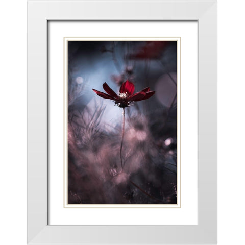 Tenue De Soirace White Modern Wood Framed Art Print with Double Matting by Bravin, Fabien