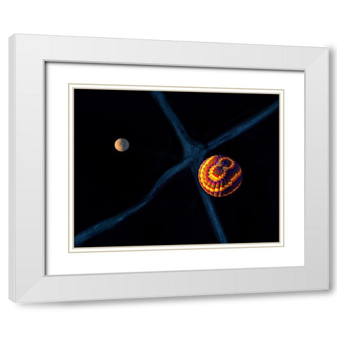 The Crossroads White Modern Wood Framed Art Print with Double Matting by Luis Duran, Juan