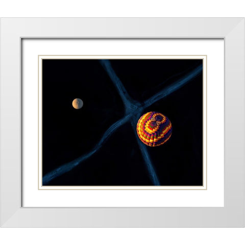 The Crossroads White Modern Wood Framed Art Print with Double Matting by Luis Duran, Juan