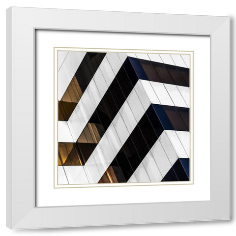 Hightec. White Modern Wood Framed Art Print with Double Matting by Verschelden, Harry