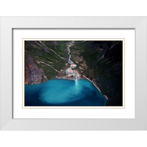 Clear Stream White Modern Wood Framed Art Print with Double Matting by Photography By, Danish