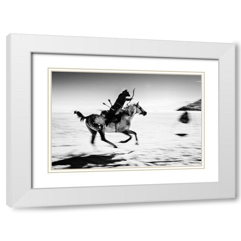 Untitled White Modern Wood Framed Art Print with Double Matting by Yilmaz, Murat