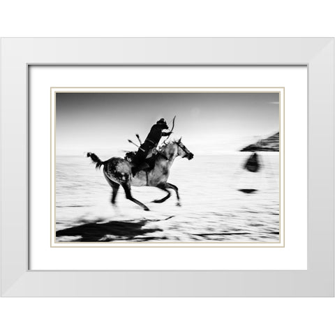 Untitled White Modern Wood Framed Art Print with Double Matting by Yilmaz, Murat