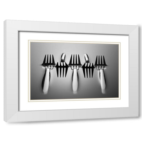 Drowning White Modern Wood Framed Art Print with Double Matting by De Kogel, Wieteke