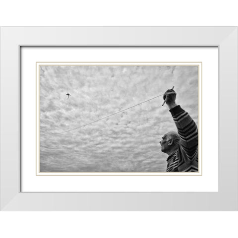 Freedom White Modern Wood Framed Art Print with Double Matting by Ihyabozkurt