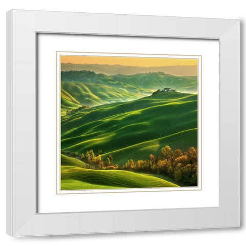 Mucigliani... White Modern Wood Framed Art Print with Double Matting by Browko, Krzysztof