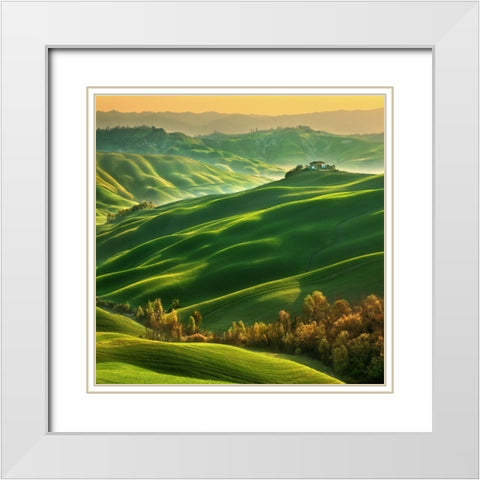 Mucigliani... White Modern Wood Framed Art Print with Double Matting by Browko, Krzysztof