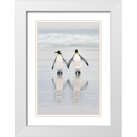 Friends White Modern Wood Framed Art Print with Double Matting by Gil Raga, Joan