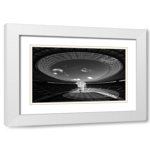 Omega White Modern Wood Framed Art Print with Double Matting by Hawerkamp, Hans-Wolfgang