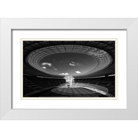 Omega White Modern Wood Framed Art Print with Double Matting by Hawerkamp, Hans-Wolfgang
