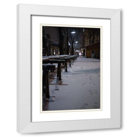 Gone Astray White Modern Wood Framed Art Print with Double Matting by Lind, Stefan