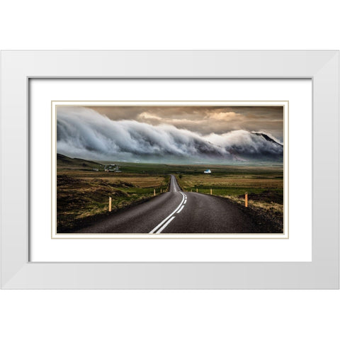 Untitled White Modern Wood Framed Art Print with Double Matting by Bogaerts, Sus