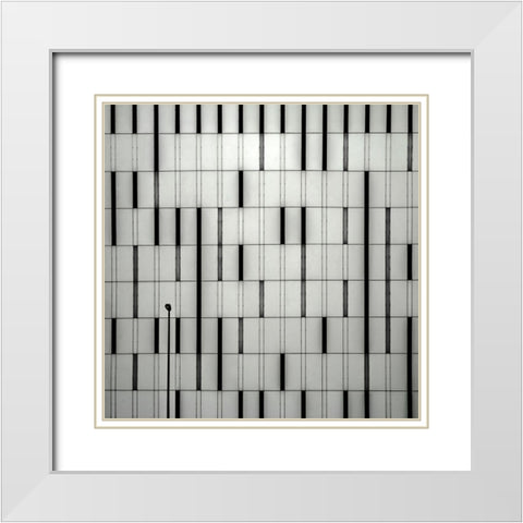 La Lampada White Modern Wood Framed Art Print with Double Matting by Claes, Gilbert