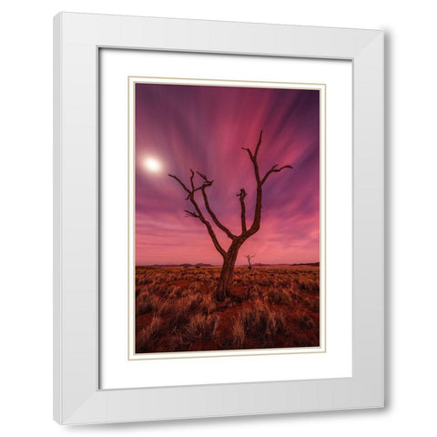 Magic Moments White Modern Wood Framed Art Print with Double Matting by Hoffmann, Raymond