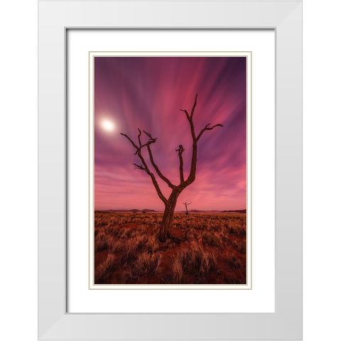 Magic Moments White Modern Wood Framed Art Print with Double Matting by Hoffmann, Raymond