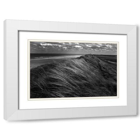 Dunes Hair. White Modern Wood Framed Art Print with Double Matting by Pardo, Katarzyna