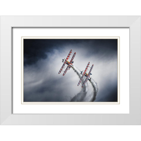 Wingwalkers White Modern Wood Framed Art Print with Double Matting by Leon