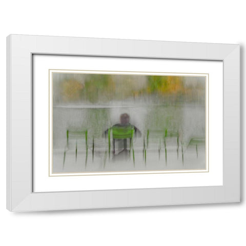 The Pond Of The Aspirations White Modern Wood Framed Art Print with Double Matting by Claes, Gilbert