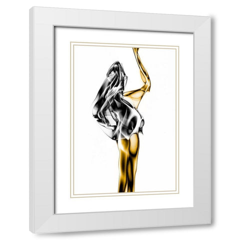 Naked White Modern Wood Framed Art Print with Double Matting by Marini, Roberto
