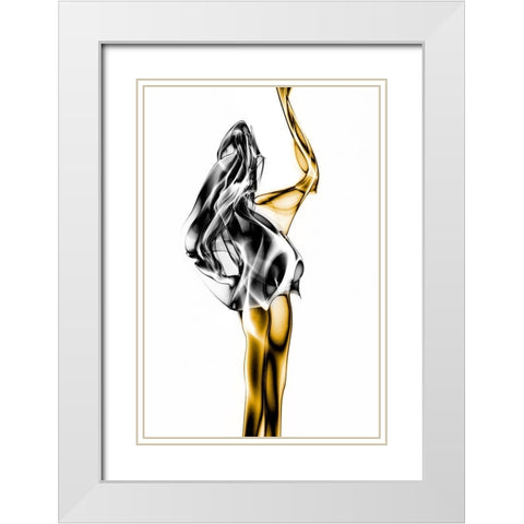 Naked White Modern Wood Framed Art Print with Double Matting by Marini, Roberto