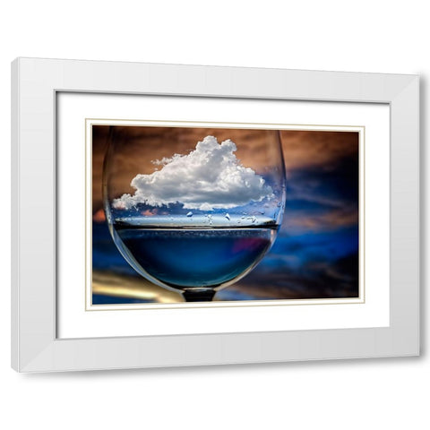 Cloud In A Glass White Modern Wood Framed Art Print with Double Matting by Peinado, Chechi