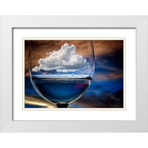 Cloud In A Glass White Modern Wood Framed Art Print with Double Matting by Peinado, Chechi