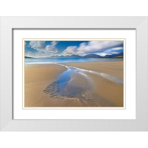 Luskentyre White Modern Wood Framed Art Print with Double Matting by Marchegiani, Roberto