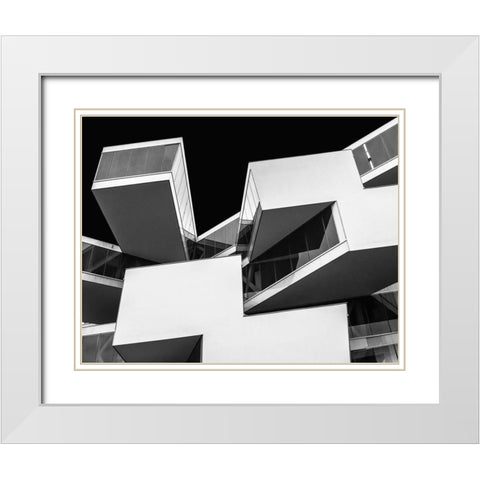 Actelion White Modern Wood Framed Art Print with Double Matting by Vangindertael, Luc