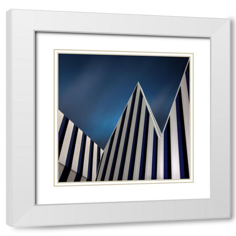 Tento White Modern Wood Framed Art Print with Double Matting by Claes, Gilbert