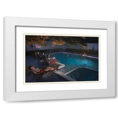 The Chen Family 5 White Modern Wood Framed Art Print with Double Matting by Tong, Fang