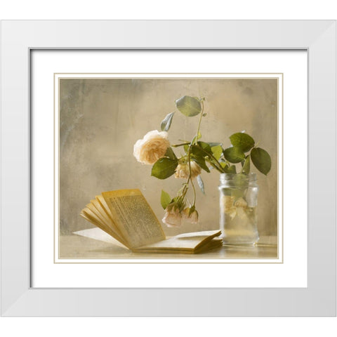 Enjoying A Rainy Day White Modern Wood Framed Art Print with Double Matting by Devos, Delphine