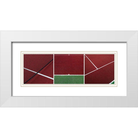 The Court White Modern Wood Framed Art Print with Double Matting by van de, Jeroen