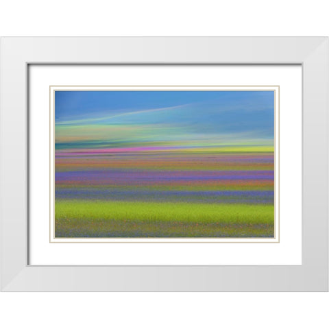 Untitled White Modern Wood Framed Art Print with Double Matting by Marchegiani, Roberto