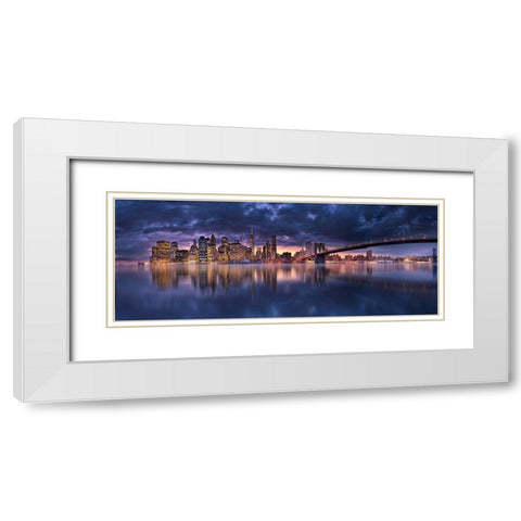Nikon Pano White Modern Wood Framed Art Print with Double Matting by Menghuailin