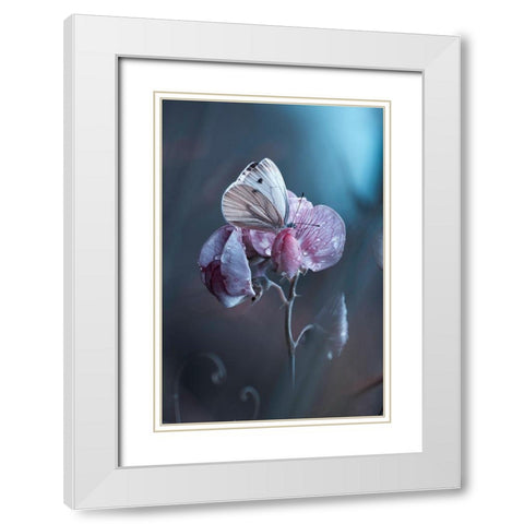 Tainted Love White Modern Wood Framed Art Print with Double Matting by Bravin, Fabien