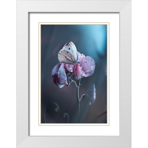 Tainted Love White Modern Wood Framed Art Print with Double Matting by Bravin, Fabien