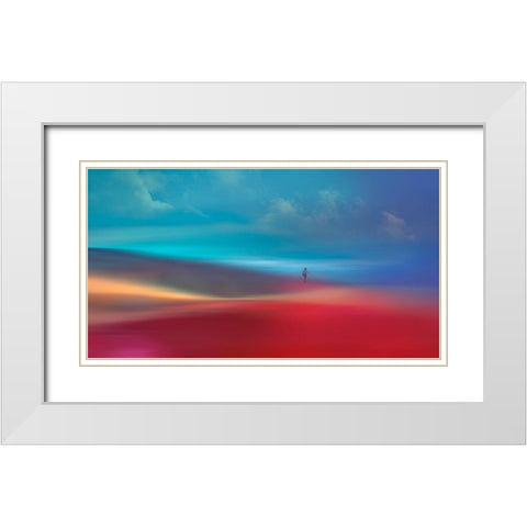 The Girl White Modern Wood Framed Art Print with Double Matting by Westum, Heidi