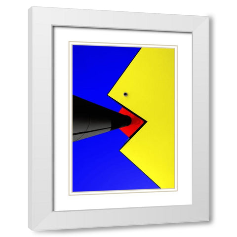 Security White Modern Wood Framed Art Print with Double Matting by Huybrighs, Marc