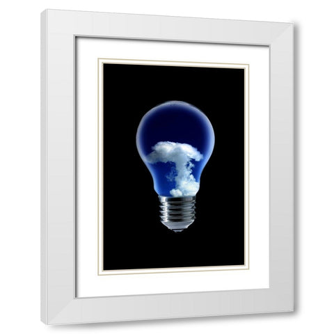 The 4 Elements Iii White Modern Wood Framed Art Print with Double Matting by Eisele, Stefan