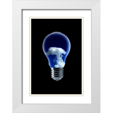 The 4 Elements Iii White Modern Wood Framed Art Print with Double Matting by Eisele, Stefan