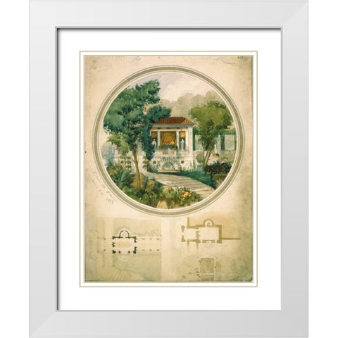 Summer Dining Room White Modern Wood Framed Art Print with Double Matting by Chancel, Adrien