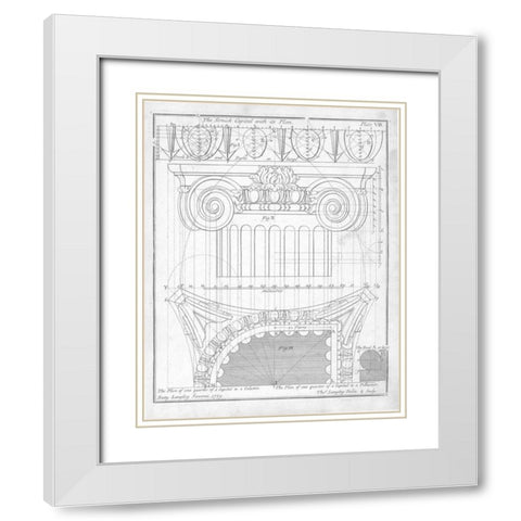 The Ionic Capital White Modern Wood Framed Art Print with Double Matting by Langley, Batty