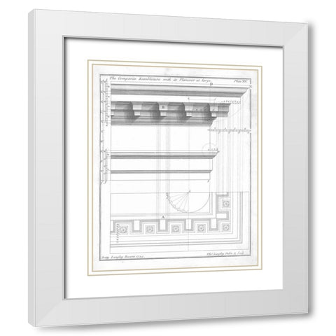 The Composite Entablature White Modern Wood Framed Art Print with Double Matting by Langley, Batty