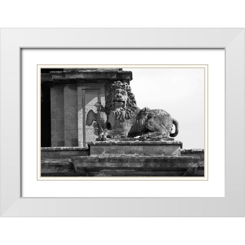 Architectural Detail, Blenheim Palace White Modern Wood Framed Art Print with Double Matting by Blue, Cyril