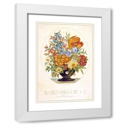 Spring White Modern Wood Framed Art Print with Double Matting by OBrien, Charles