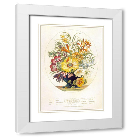 Winter White Modern Wood Framed Art Print with Double Matting by Obrien, Charles